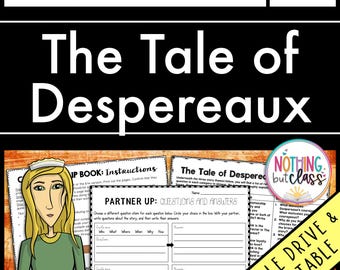 The Tale of Despereaux | Reading Response Activities and Projects | Guided Reading | Worksheets | Printable and Digital