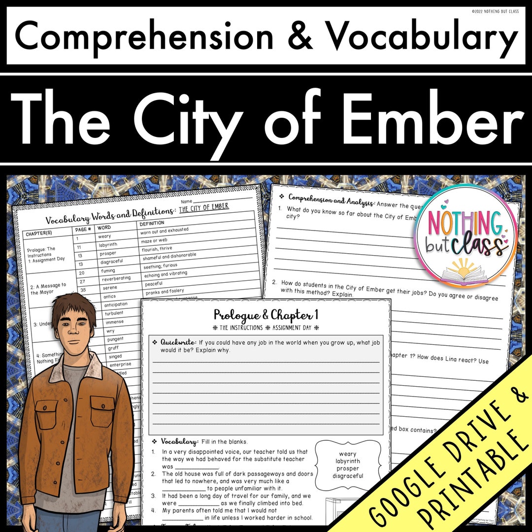 The City of Ember | Comprehension and Vocabulary by Chapter | Guided ...