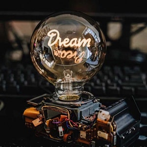 Cyberpunk Camera Ambient Light-Retrofit Camera-Future Technology-Desk Art Decoration-Sci-fi Desk Lamp- Handmade Gift
