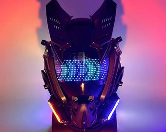 Bluetooth Cyberpunk Maske | Rave Maske | Cyberpunk Helm | Techear Maske | Maskerade Maske | Cyberpunk 2077 | Cyberpunk Cosplay Merch