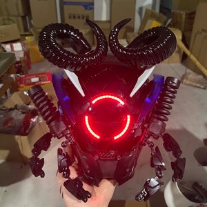 Cyberpunk Bull Mask | Rave Mask | Cyberpunk Helmet | Techear Mask | Masquerade Mask | Cyberpunk 2077 | Cyberpunk Cosplay Merch