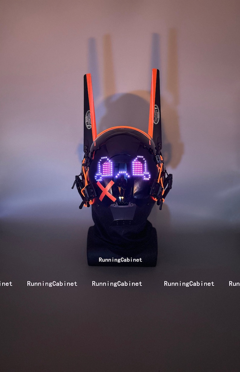 Bluetooth Cyberpunk Bunny Mask | Rave Mask | Cyberpunk Helmet | Techear ...