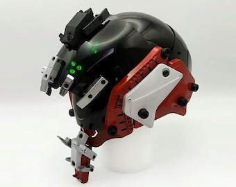 Cyberpunk Mask | Scarlet Warrior | Carnival Mask | Masquerade Mask | Techwear Mask | Cosplay Mask | Cyberpunk Helmet