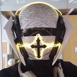 Cyberpunk Mask | Cyberpunk Angel Cross Mask | Carnival Mask | Cyberpunk Helmet |  Masquerade Mask | Cyberpunk 2077 | Cyberpunk Cosplay Goods