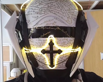 Cyberpunk Mask | Cyberpunk Angel Cross Mask | Carnival Mask | Cyberpunk Helmet |  Masquerade Mask | Cyberpunk 2077 | Cyberpunk Cosplay Goods