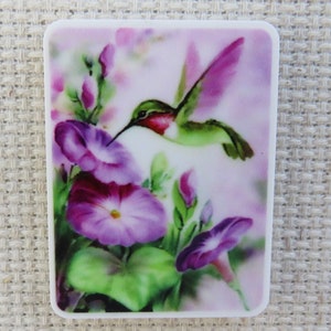 Purple Hummingbird Needle Minder, Cover Minder, Magnet