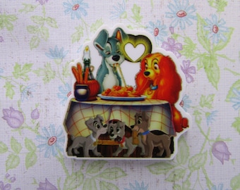 Iconic Scene from Lady and the Tramp Minder, for Diamond Painting and Needlepoint