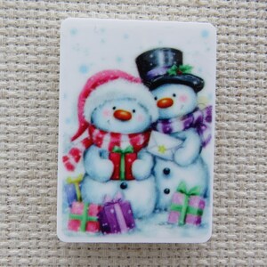Snowman Couple Needle Minder, Cover Minder, Magnet