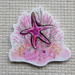 Pink Starfish Needle Minder, Cover Minder, Magnet