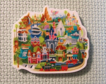 Map of Disneyland Needle Minder, Cover Minder, Magnet