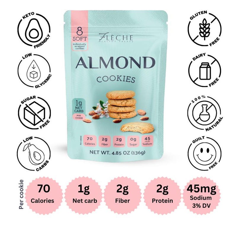 Sugar-free Gluten-free Almond Cookies – Low-carb, Dairy-free | Flèche ...