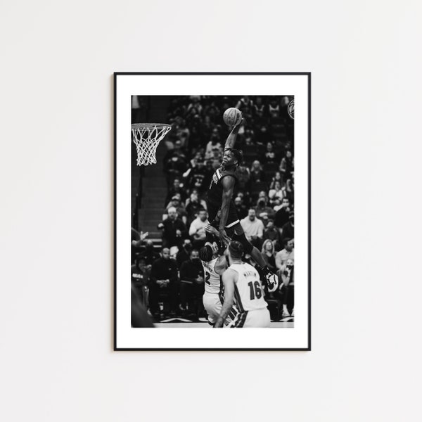 Anthony Edwards Poster, Shooting Guard Position, American Basketball, Black and White Wall Art, Vintage Wall Art, Photograph Prints, Sport