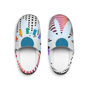 FLOWER POWER Men's Indoor Slippers Trippy Power Slides Not Yeezy image 1