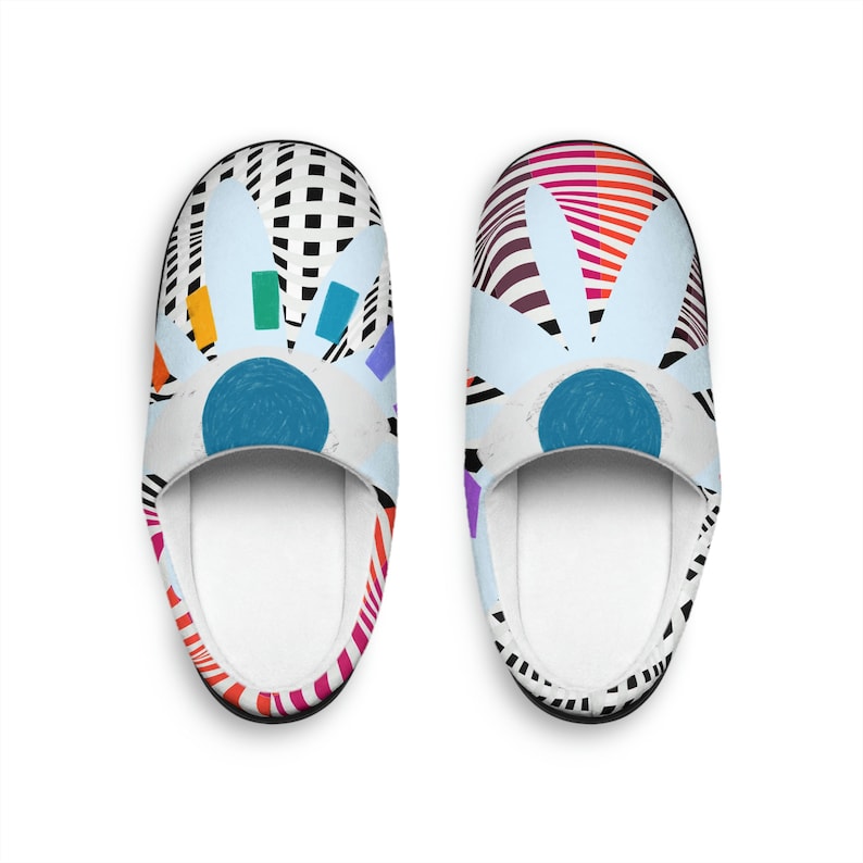FLOWER POWER Men's Indoor Slippers Trippy Power Slides Not Yeezy image 1