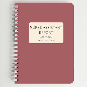 Nurse Assistant Report Notebook