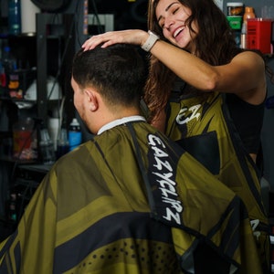Bob LV Barber Haircutting Fashion Cape - Beige - Capes & Aprons, Capes  Aprons& Coats - Salon Furniture Australia