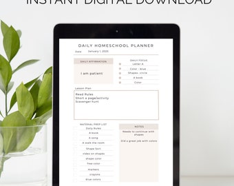 Daily Homeschool Planner - Digital