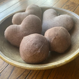 Primitive Handmade Collection of Bowl Fillers or Ornaments - Set of 5