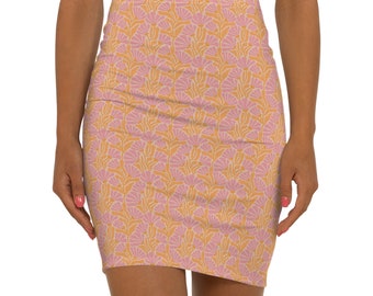 Women's Mid-Waist Pencil Skirt (AOP)