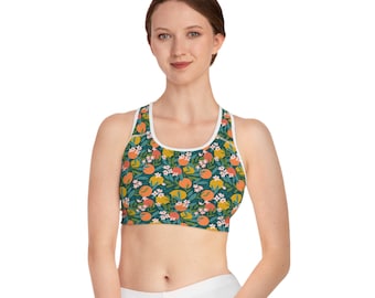 Sports Bra in Citrus Medley Print