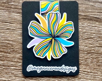 Flower magnetic bookmark, multicolored book mark, journal magnet, gift for her, bookclub gifts, bookish decor, birthday gift