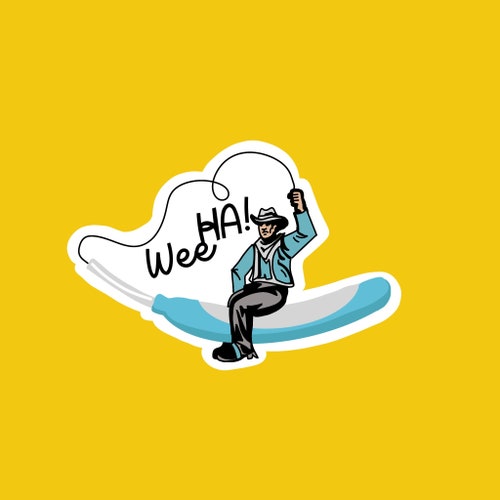 Cowboy sticker, purwick nurse sticker, funny healthcare sticker, purwick cowboy, cooter canoe, wap