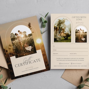 Modèle de chèque-cadeau pour photographe, modèle toile, carte-cadeau photographie, carte-cadeau pour photographe, bon photographie