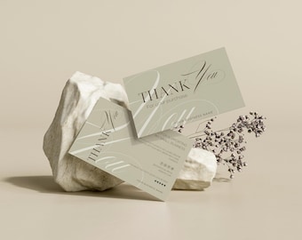 Editable Thank You Card Template: Elegant Business Postcard (Canva)