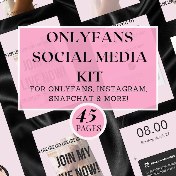 Onlyfans Social Media Kit Modèles Instagram pour les créateurs de contenu pour adultes Sex Work Snapchat Messages modifiables pour Fansly Twitch Camgirls