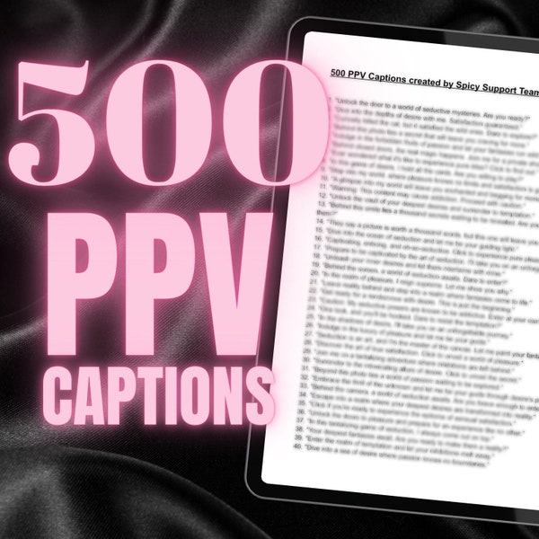 500 PPV Captions for Onlyfans Models | Cam Model Captions | Instant Download