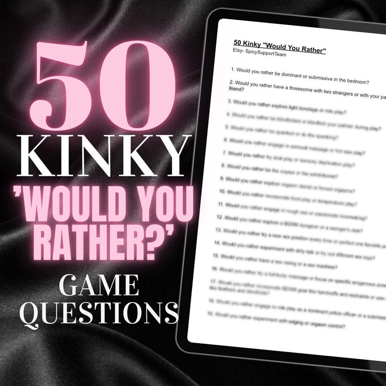Onlyfans Live Cam Model Games for Fans | Kinky Would You Rather | 50 ...