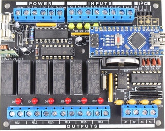 CANADUINO® Programmable Logic Controller PLC DIY Soldering Kit with Arduino Nano V3