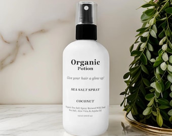 Spray de sal marina de coco orgánico / Fabricado en el Reino Unido