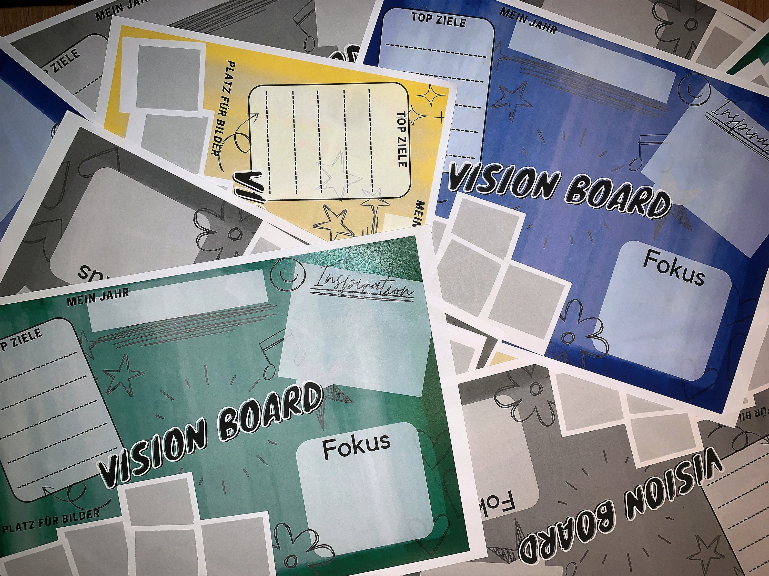 Vision Board Template PDF Instant Download - Etsy