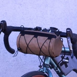 Sewing Pattern Tutorial Bicycle Handlebar Bag  - Bikepacking big rigid handlebar bag for daily cycling trips. Gravel, MTB or Commuting