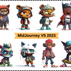 AI Professional Midjourney Prompt High Quality Cute Cartoon Animals, Midjourney AI Art, Customizable and Tested, Best Midjourney Prompt