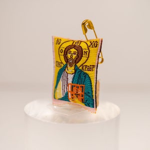 Filakto – Greek Amulet for Charm and Protection with Icon of Jesus Christ and Christian Blessing on the Back