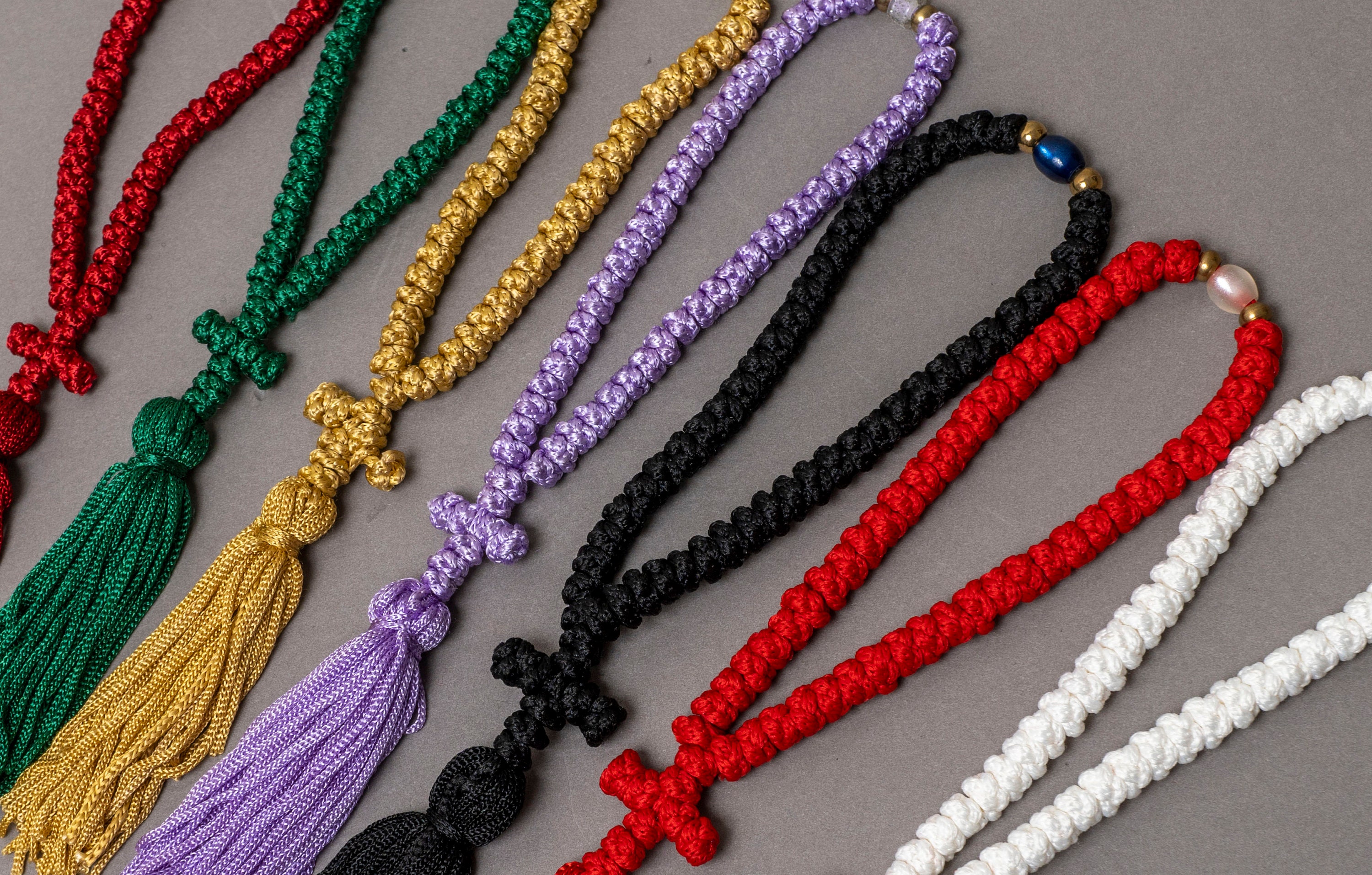 50-Knot Komboskini – Authentic Christian Rope in Many Colors Handmade – Rosaire – Rosario – Cordon de Oración