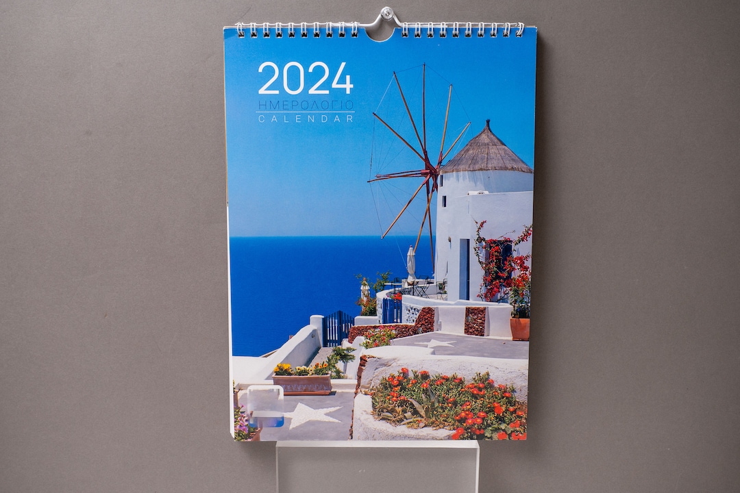 Greek Calendar 2024 With Photos of the Most Beautiful Places Found in