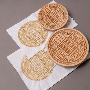 Set with an authentic wooden Holy Bread Seal and an embroidered Pouch case for its protection.
