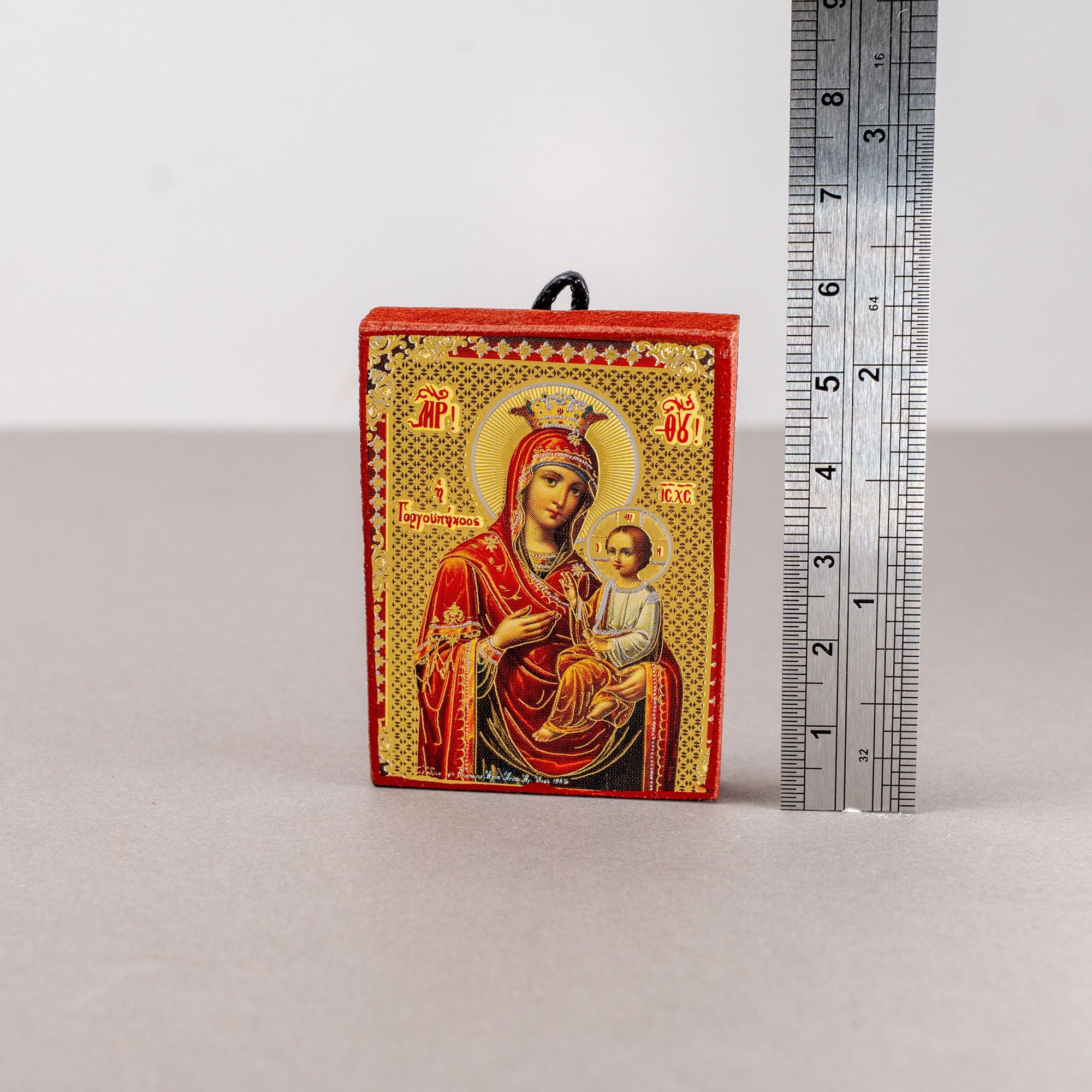 Small Wooden Orthodox Icon With Virgin Mary in Premium Quality Icon ...