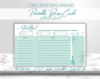 Taylor Swift inspiriert Debut Ära druckbare Rezept Kartenvorlage | DIY Backen, Cocktail, Mocktail-Rezepte | Eras Mottoparty| Sofort Download