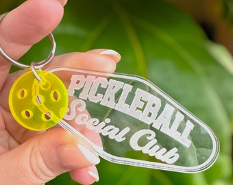 Pickleball Keychain I Acrylic Keychain I Pickleball Bag Tag I Motel Keychain I Pickleball Gift I Pickleball Accessories