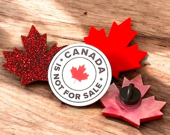 Canada Pins, Canada Is Not For Sale, Made in Canada, Canada Accessories, Patriotic Maple Leaf, Canadian Flag Lapel Badge, National Pride Pin