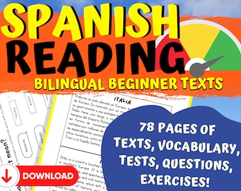 Spanish Beginner Worksheet Bundle, European Countries, Printable, Spanish Lesson, Reading Comprehension, Vocabulary, PDF, Learn Spanish
