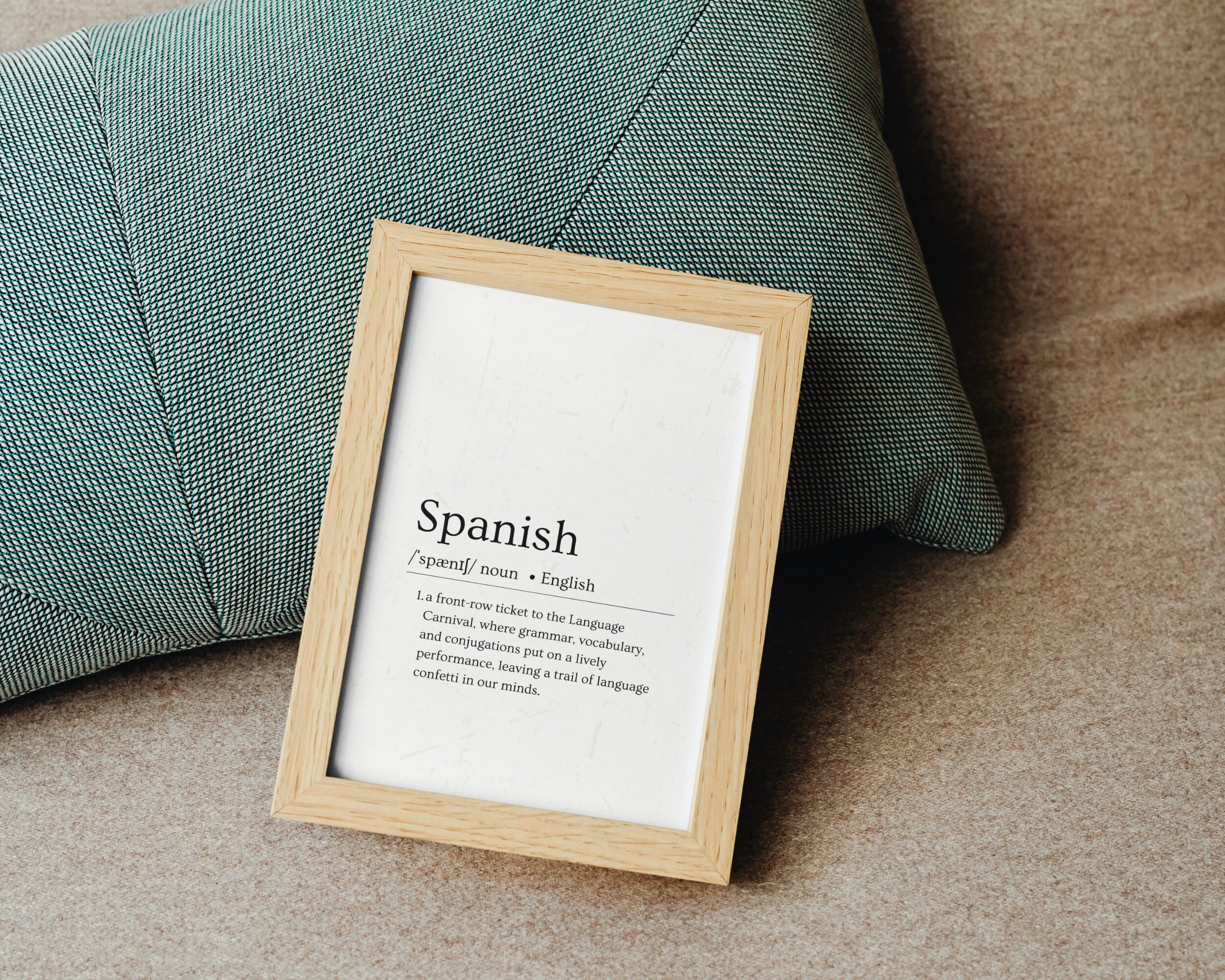 Define Spanish Spanish Definition Wall Art, Printable Classroom Decoration, Bilingual ...
