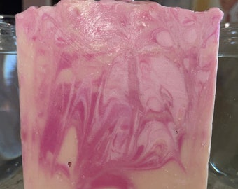 Artisan Organic Handcrafted Bar Soap, Large Bath Soap, Natural Body Soap, Pink, Gift