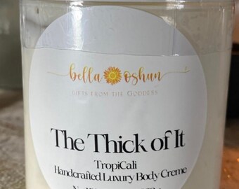 Organic Body Cream, Handcrafted, Moisturizer for Dry Skin, Artisan Body Cream, Thick Body Creme, Gifts for Her, Bella Oshun, Tropical Scent