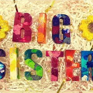Big Sister Gift - Pregnancy Reveal - Childrens Gift - Gifts Under 20 - Big Sister Reveal - Big Sister Crayons
