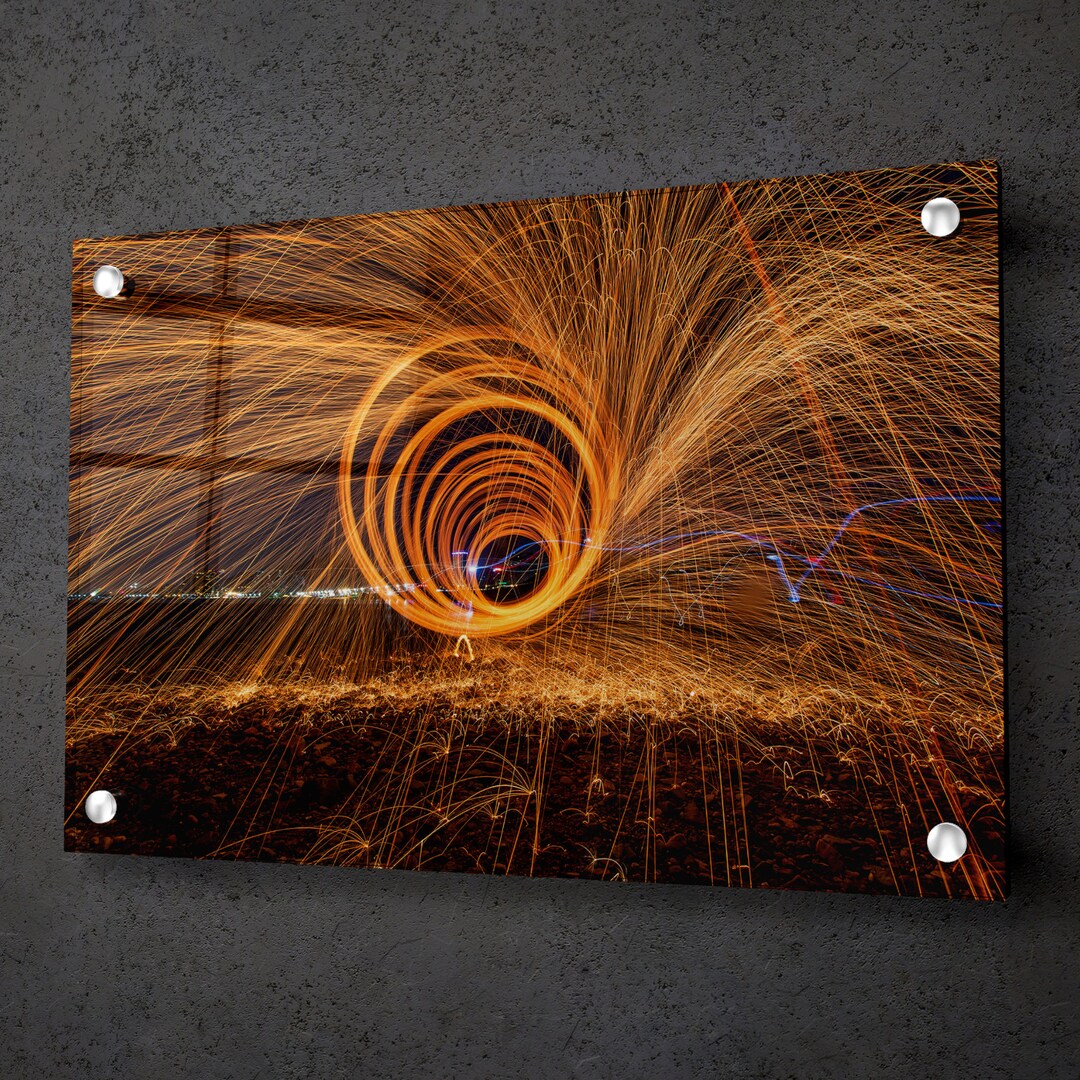 Acrylic Wall Art Light Painting Light Wall Art Large Wall Decor Print Modern Wall Decor Art Gift